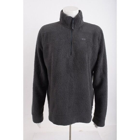 Vineyard Vines Tops - Vineyard Vines Womens Fuzzy 1/4 Zip Classic Fleece Top Shirt Pullover M Gray